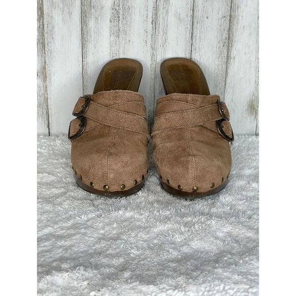 DANA Buchman Tan Suede Clogs Hazelton Desert Size 9.5 - Picture 3 of 11